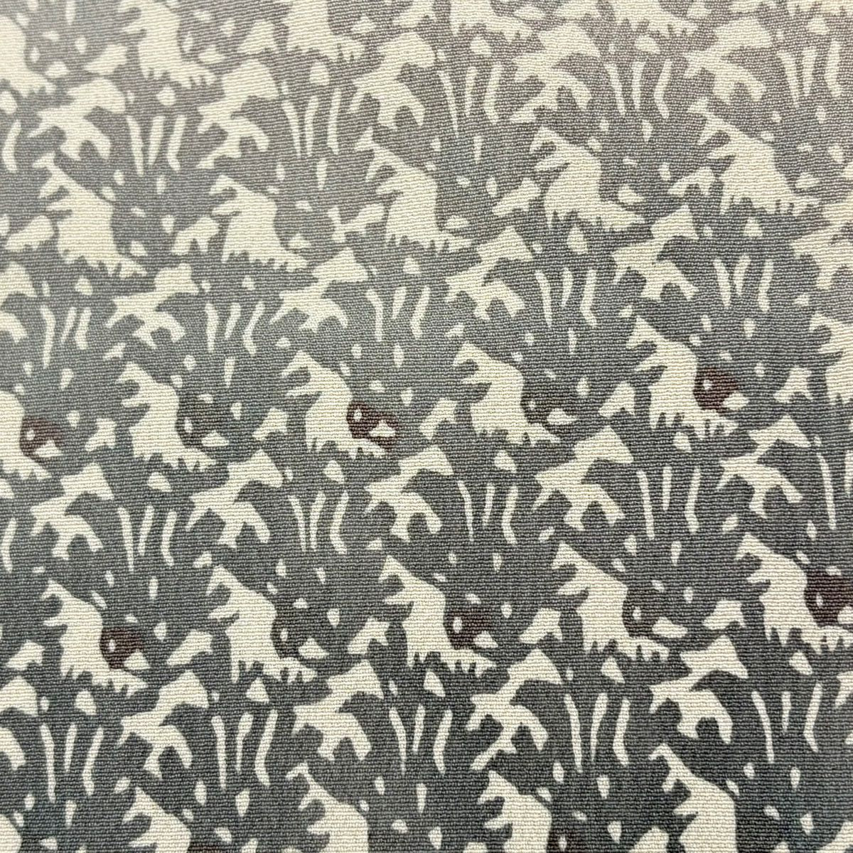 【美品】 付下 身長154cm 袖長62cm S 雙層 草花紋紋 漸層 米色 純蠶絲 優品級