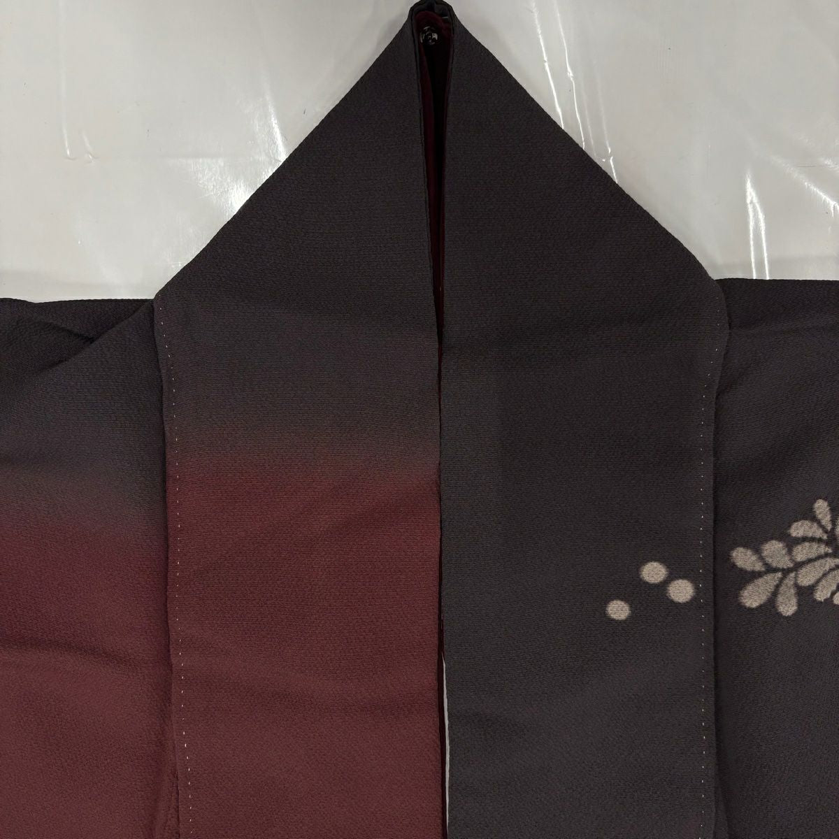 訪問服 身長162.5cm 袖長64cm M 雙層 滝泰 落款あり 菊花 七寶紋 絞染 漸層 紫 純蠶絲 名品級