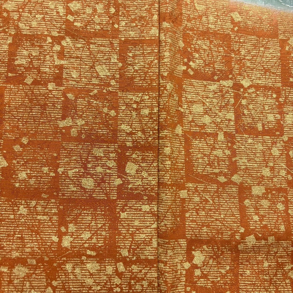 訪問服 身長158cm 袖長61.5cm S 雙層 市松樹 金金箔散佈 金銀彩 灰綠 純蠶絲 名品級 一つ紋