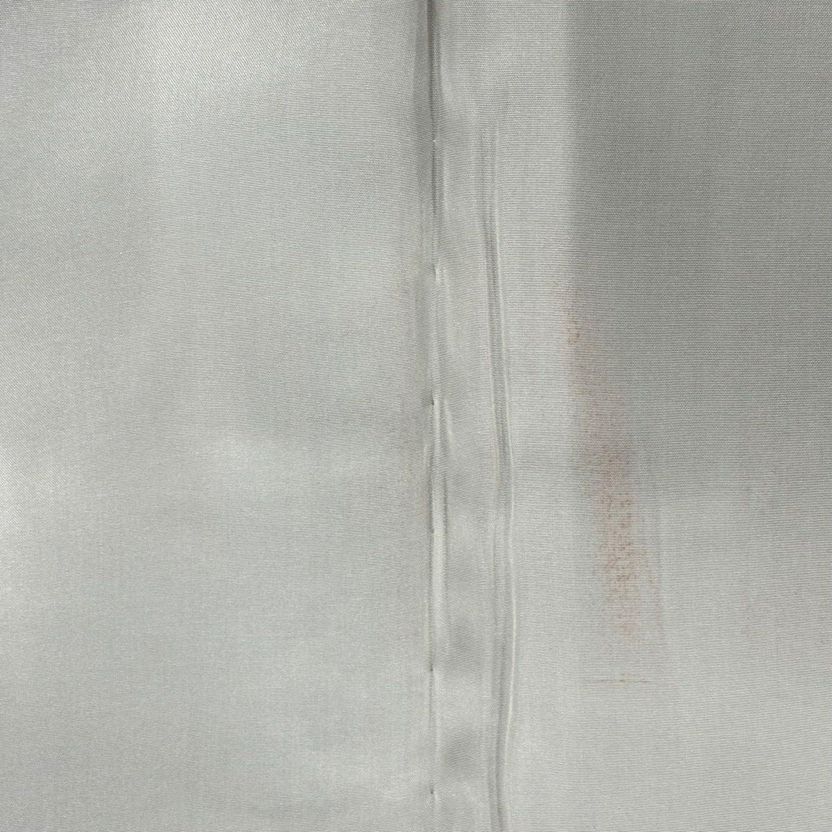 訪問服 身長158cm 袖長61.5cm S 雙層 市松樹 金金箔散佈 金銀彩 灰綠 純蠶絲 名品級 一つ紋