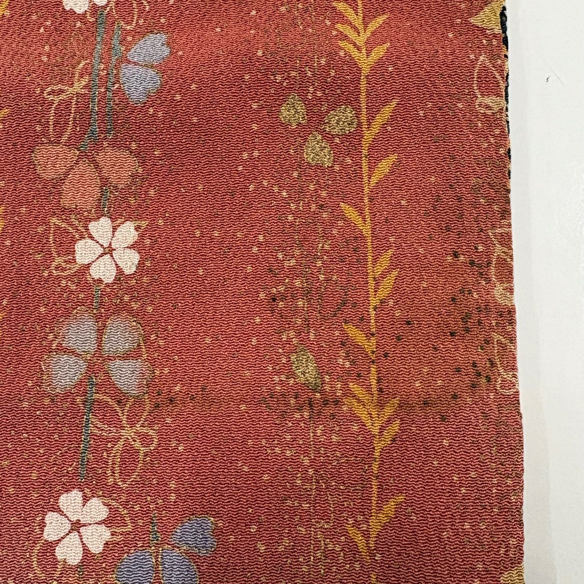 訪問服 身長151.5cm 袖長62cm S 雙層 櫻花 籠目 金銀彩 漸層 青綠 純蠶絲 優品級