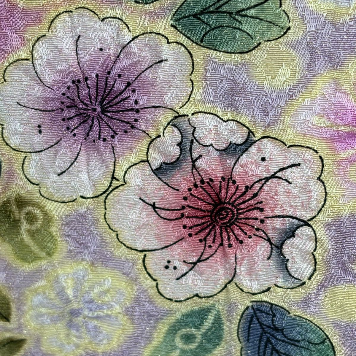 【美品】振袖禮服 身長160cm 袖長67cm M 雙層 大和 辻花染 金通し 粉紅 純蠶絲 逸品級
