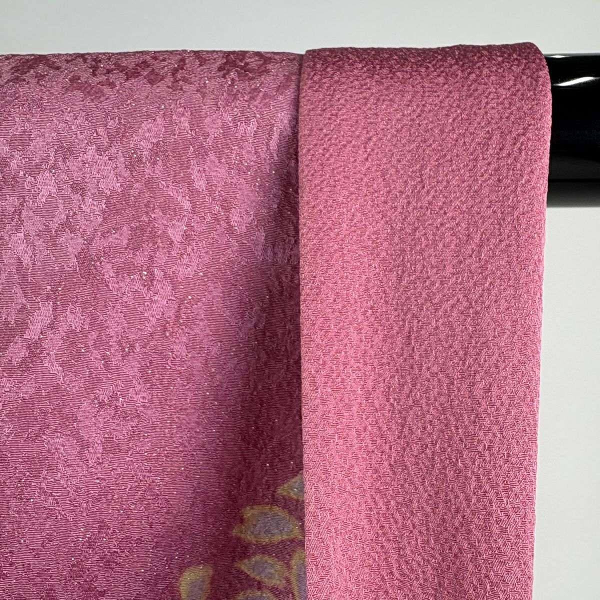 【美品】振袖禮服 身長160cm 袖長67cm M 雙層 大和 辻花染 金通し 粉紅 純蠶絲 逸品級