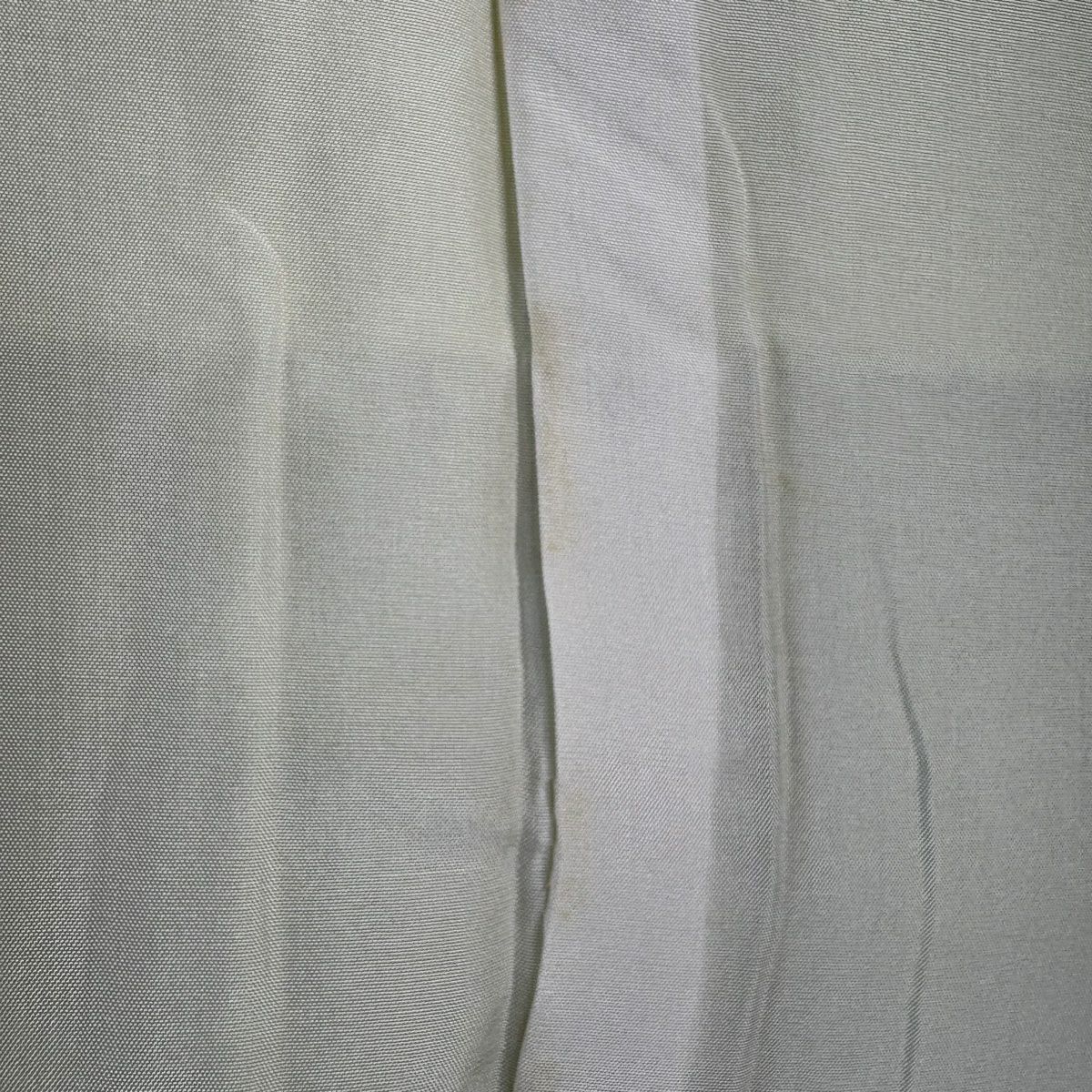 訪問服 身長152.5cm 袖長63cm S 雙層 人間國寶 羽田登喜男 落款あり 枝花 鳥 裾暈染 抹茶 純蠶絲 逸品級