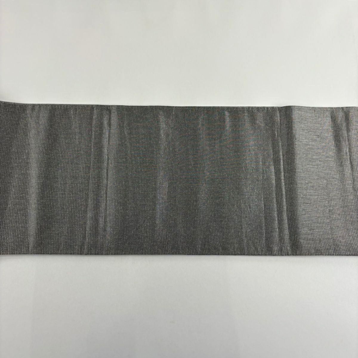 袋帶 名品級 花菱 幾何圖案 金銀線 唐織 灰 深藍 六通 純蠶絲