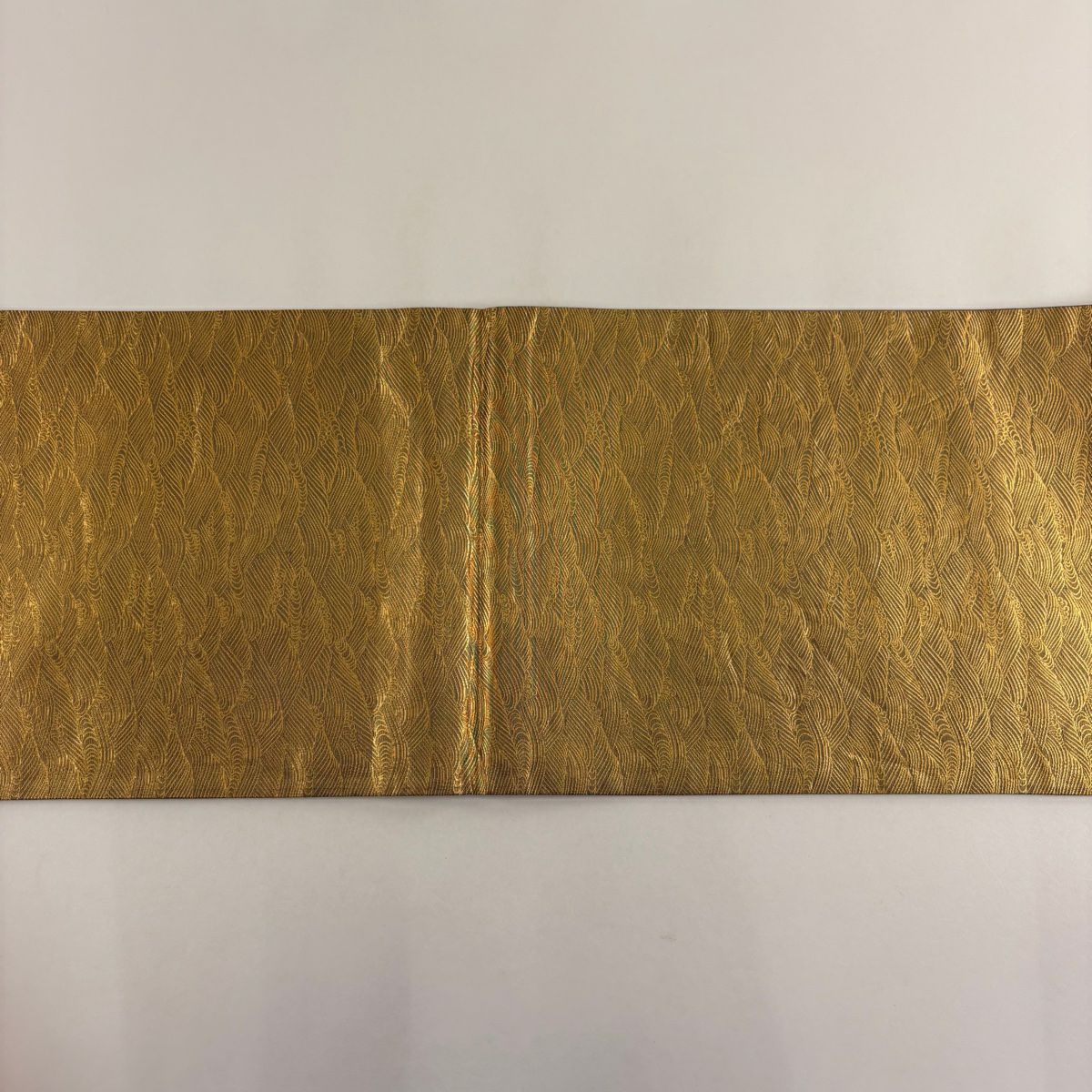 袋帶 秀品級 大和 波 金絲 金金箔 金色 六通 純蠶絲