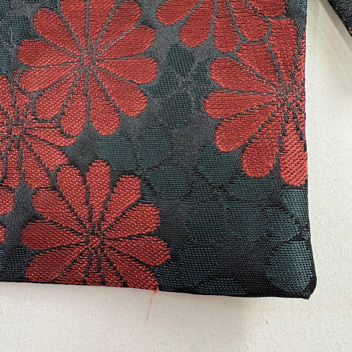 【美品】 袋帶 名古屋帶 優品級 櫻花 蝴蝶 墨色 化纖