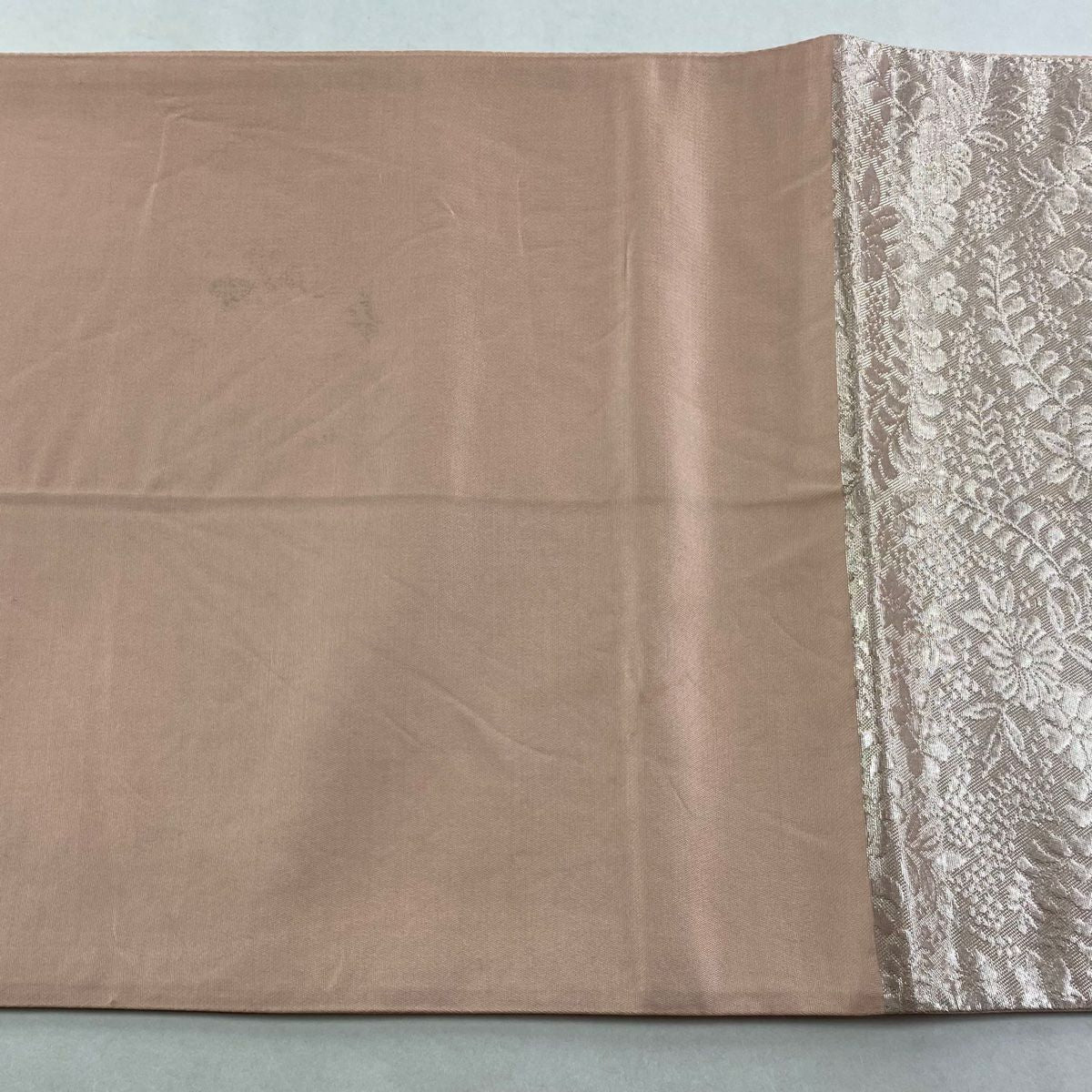 袋帶 秀品級 辻花染 霞 刺繡 金金箔 粉紅 お太鼓柄 純蠶絲