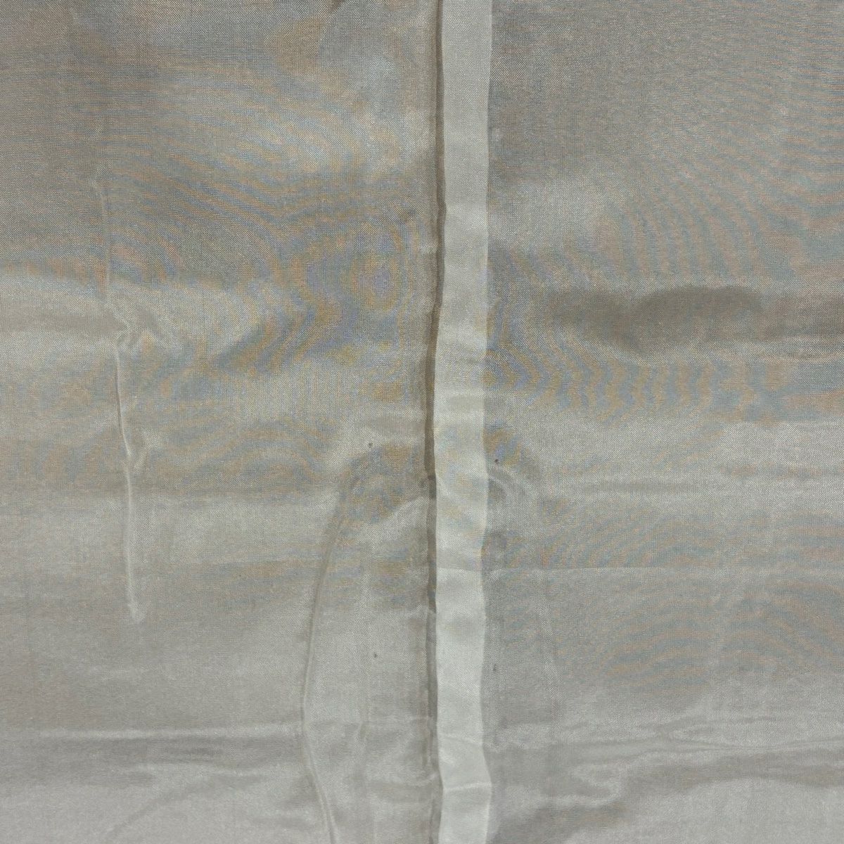 【美品】 紬織 身長159cm 袖長64cm M 雙層 段紋 薄黃土 純蠶絲 秀品級