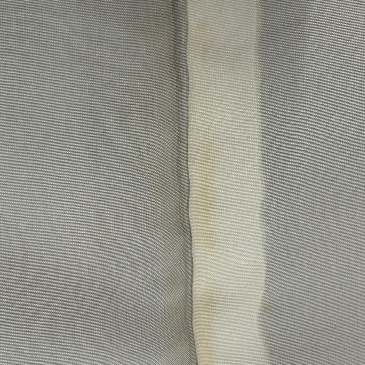 小紋 身長158cm 袖長65cm M 雙層 桧扇子 軍配 刺繡 茶 純蠶絲 秀品級 一つ紋