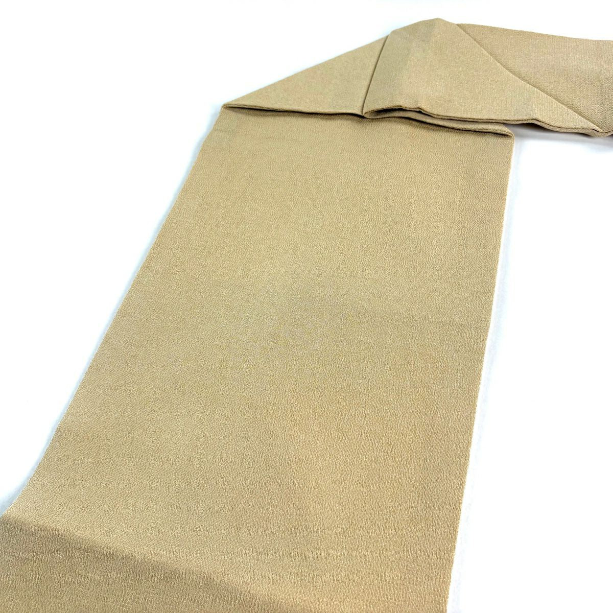 【美品】名古屋帶 優品級 生織 縮緬 米色 純蠶絲