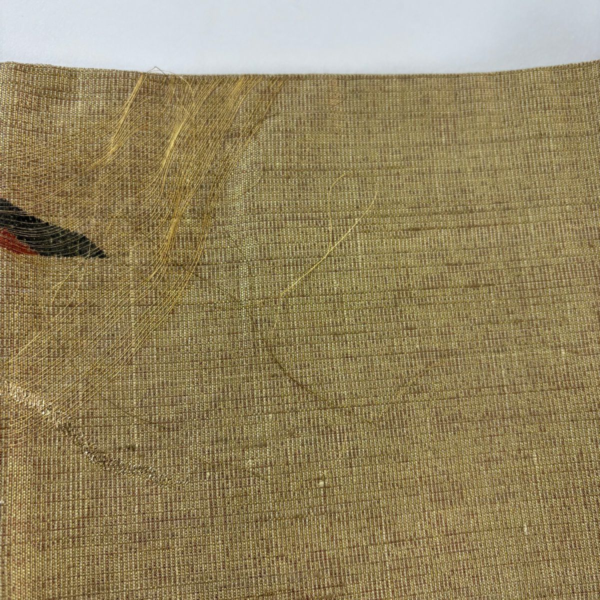 袋帶 秀品級 山並 金絲 金金箔 金 純蠶絲