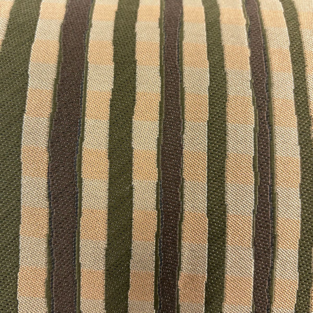 【美品】 袋帶 秀品級 條紋 淺茶 全通 純蠶絲
