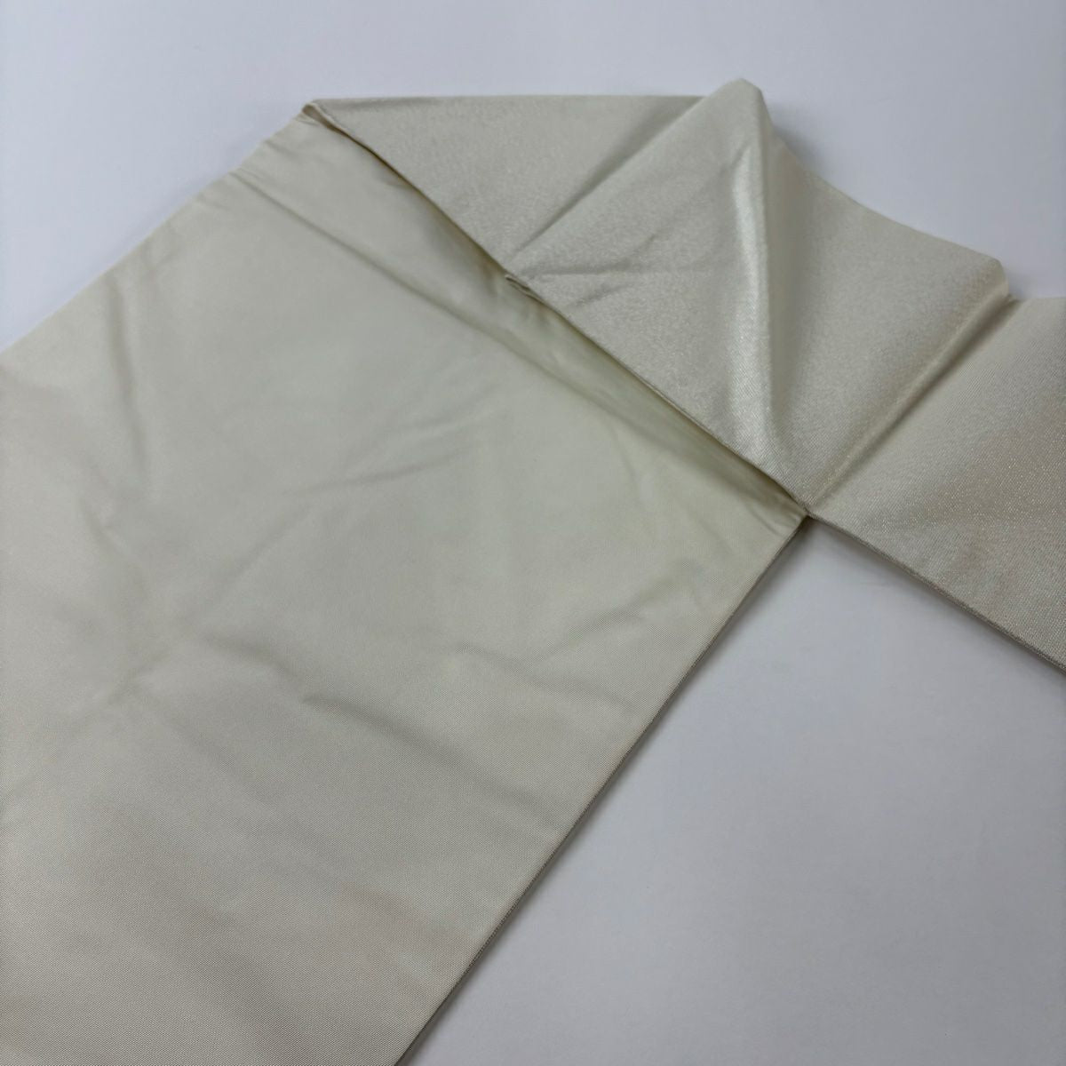 名古屋帶 秀品級 關西仕立 雙鴛鴦 波頭 刺繡 金彩裝飾 米色 純蠶絲