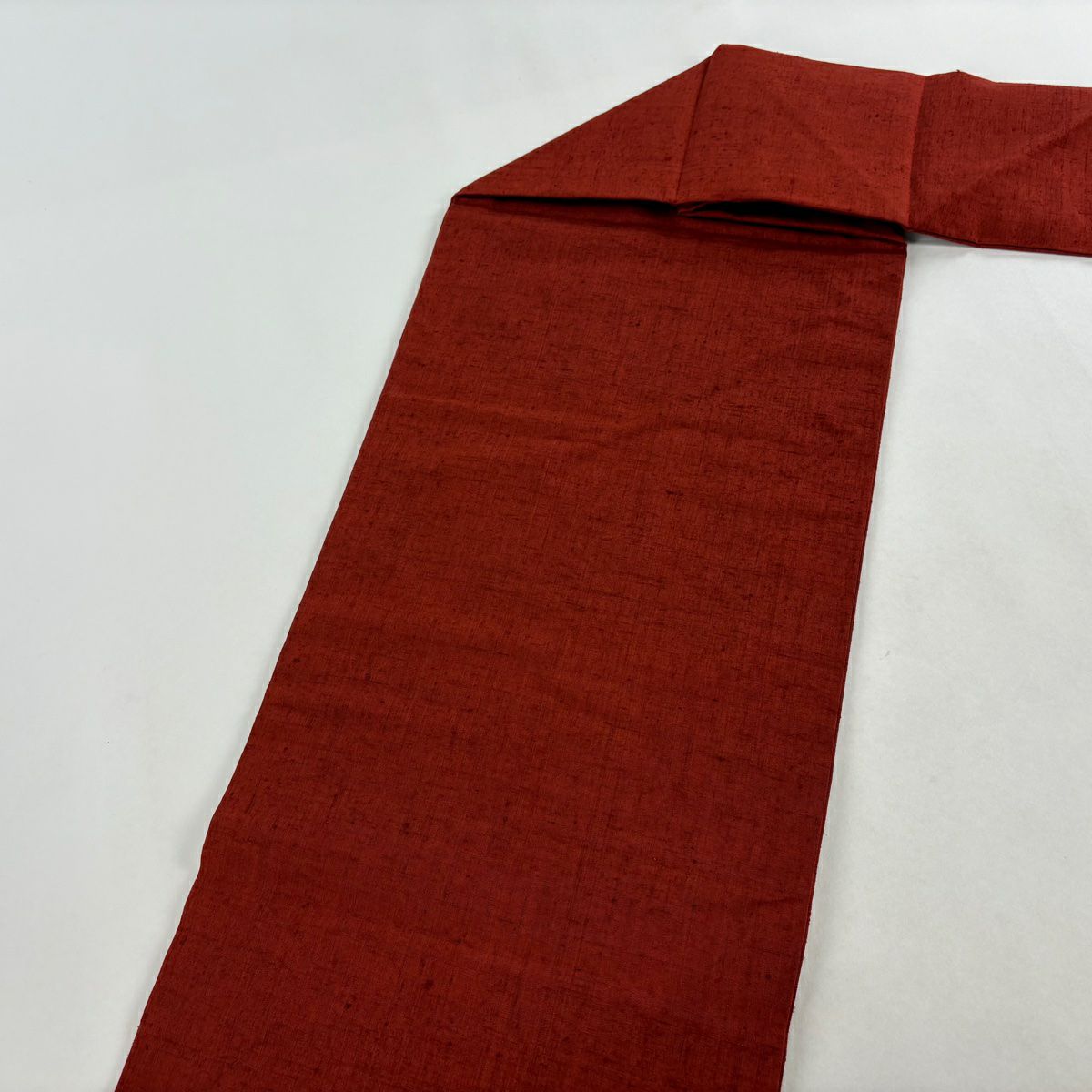 【美品】名古屋帶 秀品級 紬織織 華紋 刺繡 相良刺繡 紅茶 純蠶絲