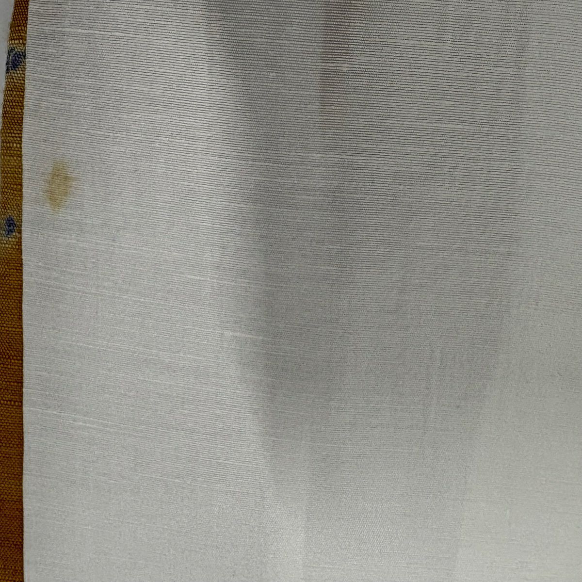 【美品】 小紋 身長154.5cm 袖長66cm M 雙層 紬織織 草花紋紋 流水 絞染 山吹 純蠶絲 秀品級