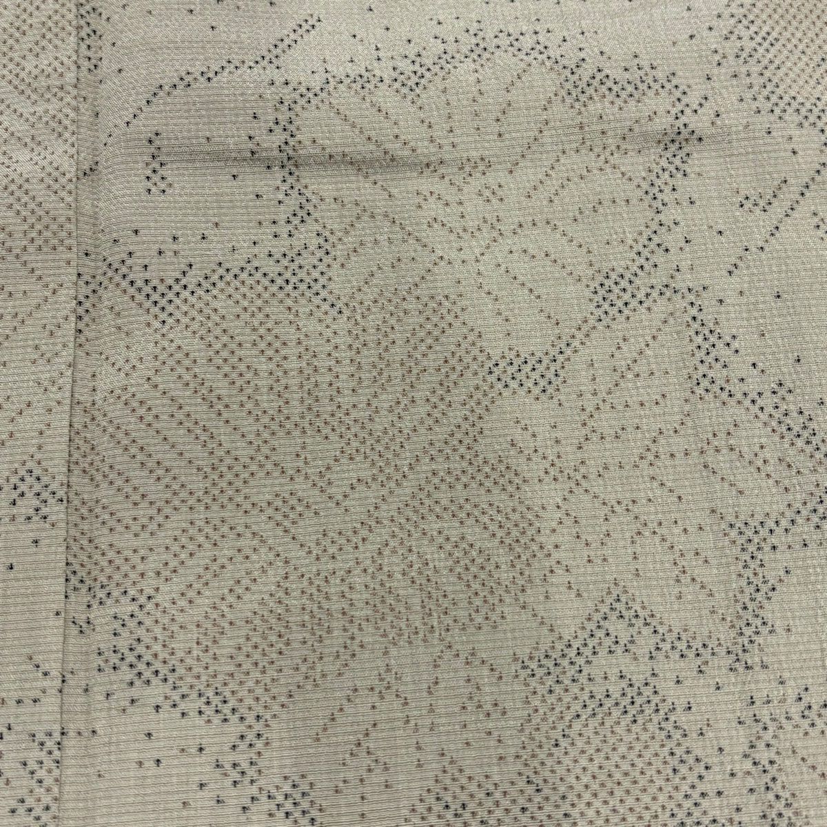 【美品】 紬織織 身長159.5cm 袖長63cm S 雙層 草花紋紋 楓 灰茶 純蠶絲 秀品級
