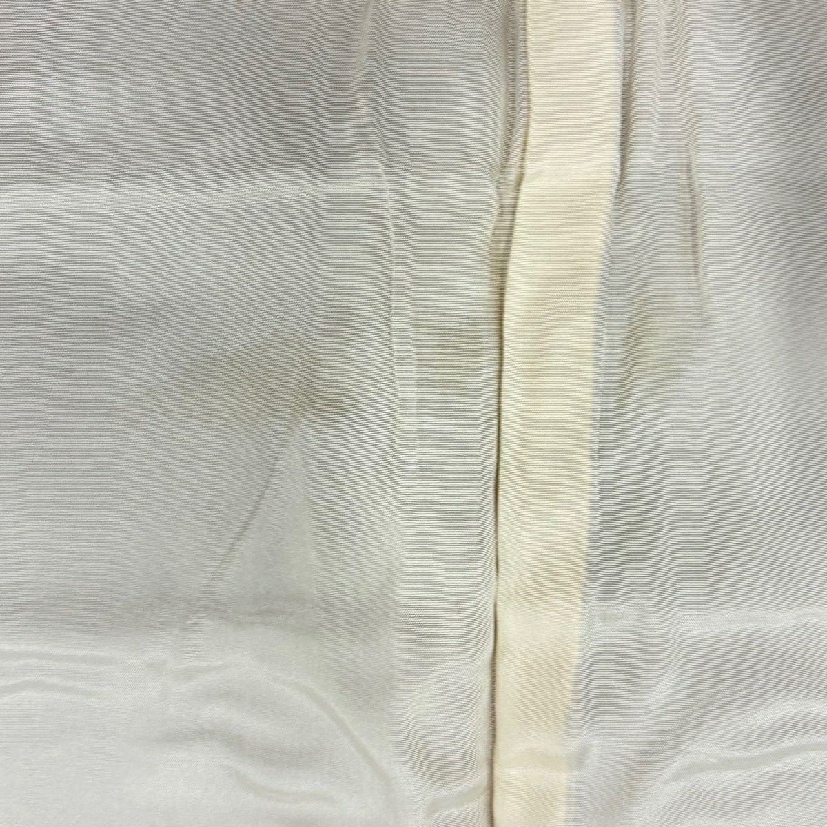 付下 身長160.5cm 袖長67cm M 雙層 花唐草紋 鮫文 茶 純蠶絲 秀品級