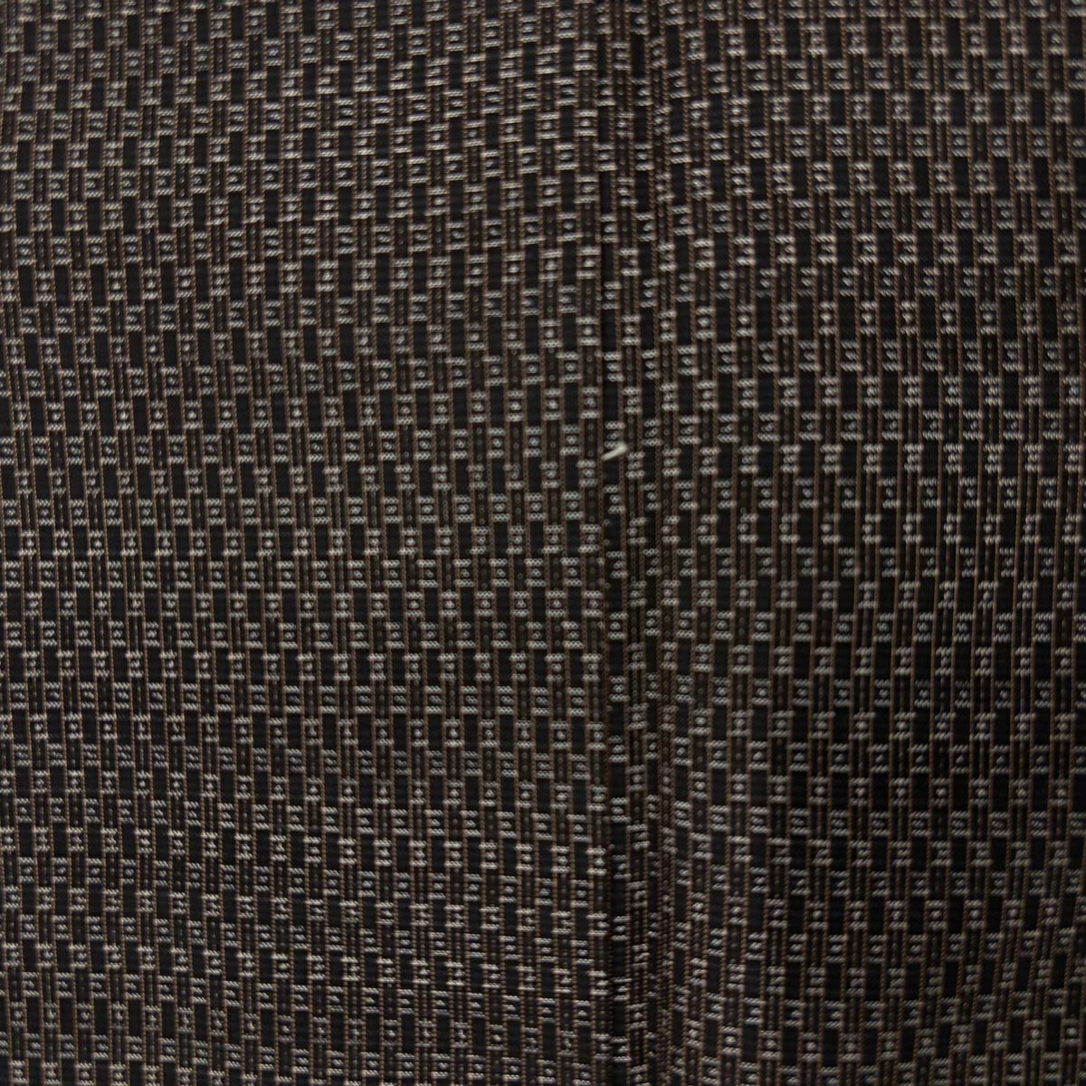 【美品】 紬織 身長159.5cm 袖長65cm M 雙層 證書齊全 幾何圖案 焦茶 純蠶絲 優品級