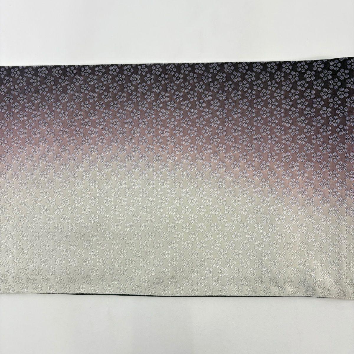 【美品】 袋帶 名品級 梅花 霞 漸層 紫 全通 純蠶絲