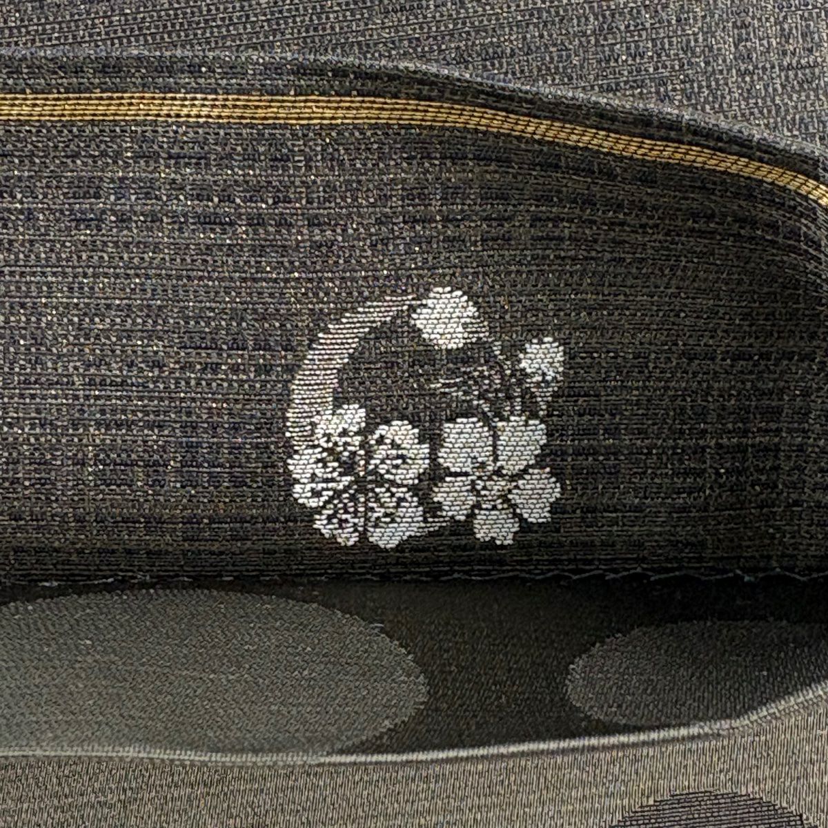 袋帶 名品級 霞 金銀彩 灰綠 お太鼓圖案 純蠶絲