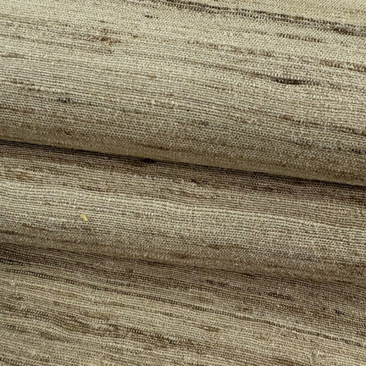 【美品】 袋帶 逸品級 條紋 淺茶 全通 純蠶絲