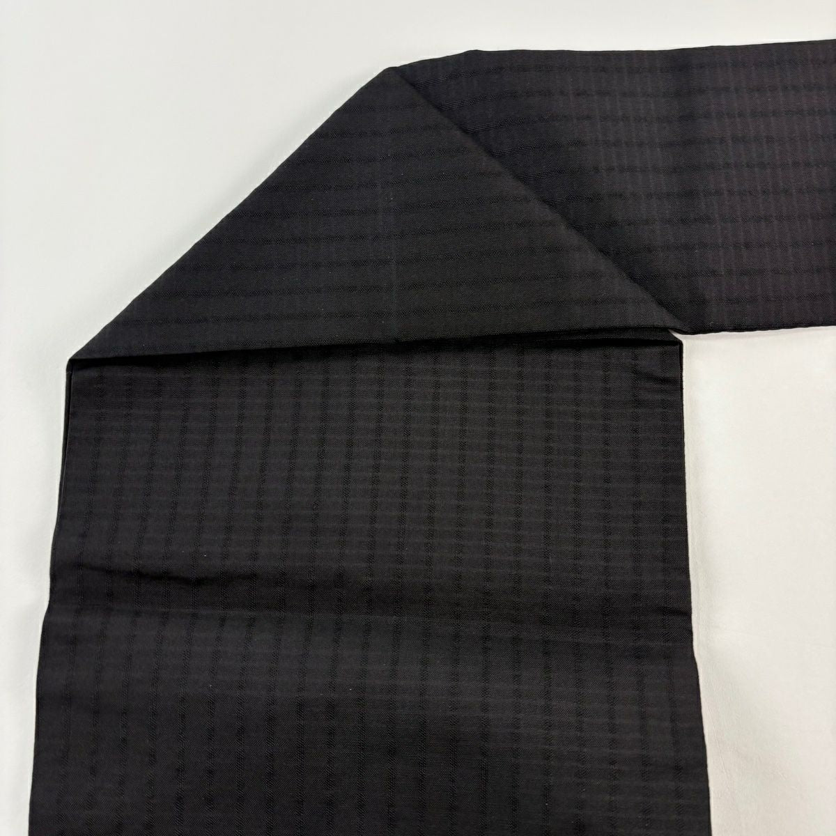 【美品】名古屋帶 逸品級 貓 麻葉 黑 純蠶絲