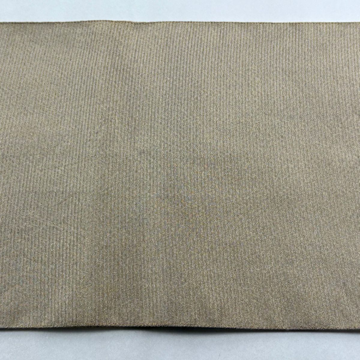 【美品】 袋帶 秀品級 斜條紋 金絲 金色 大鼓圖案 純蠶絲
