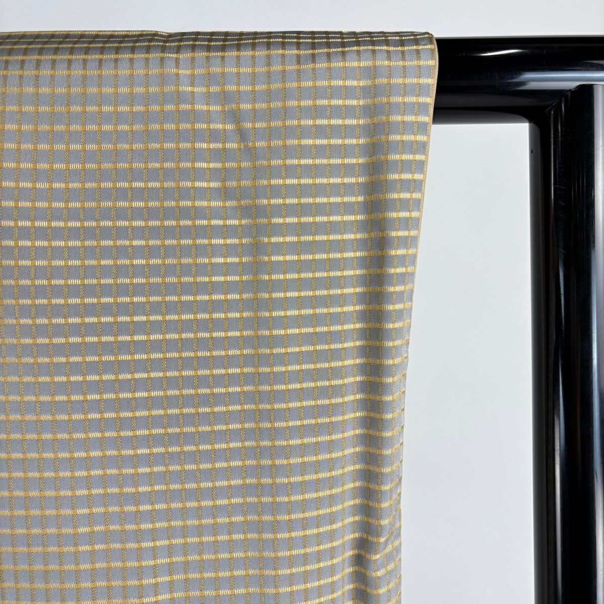 【美品】 紬織 身長159.5cm 袖長63cm S 雙層 格子 灰 純蠶絲 逸品級
