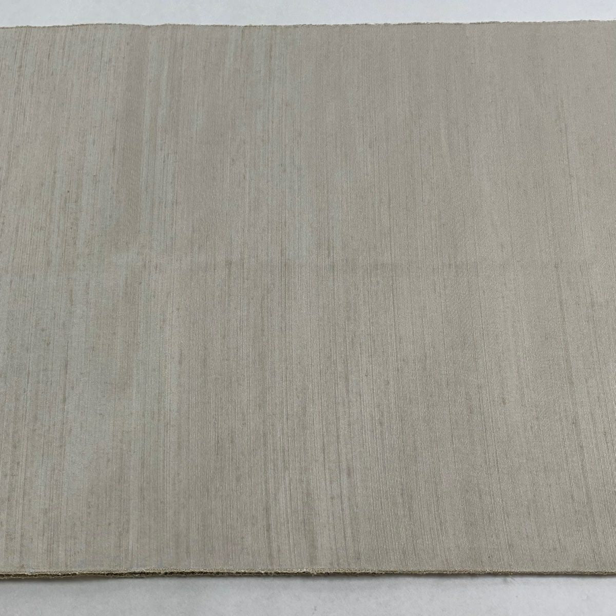 【美品】 袋帶 逸品級 落款あり 能州紬織織 文字文 金絲 銀絲 灰白 お太鼓柄 純蠶絲