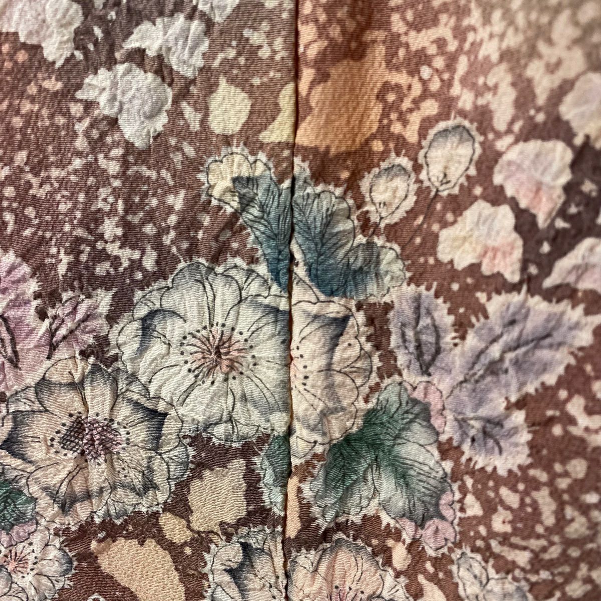 訪問服 身長159cm 袖長65.5cm M 雙層 翠山工房 有落款 辻花染 疋田 漸層 鮭粉色 純蠶絲 逸品級