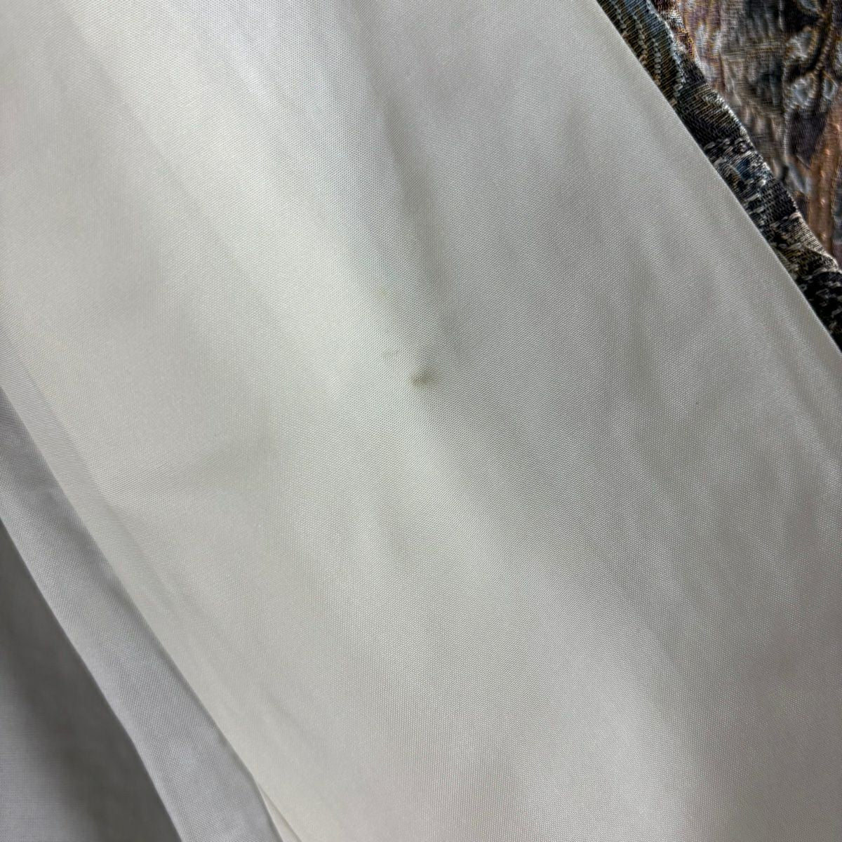 小紋 身長160cm 袖長61cm S 雙層 山岡古都 證書齊全 草花紋紋意匠 灰紫 純蠶絲 逸品級