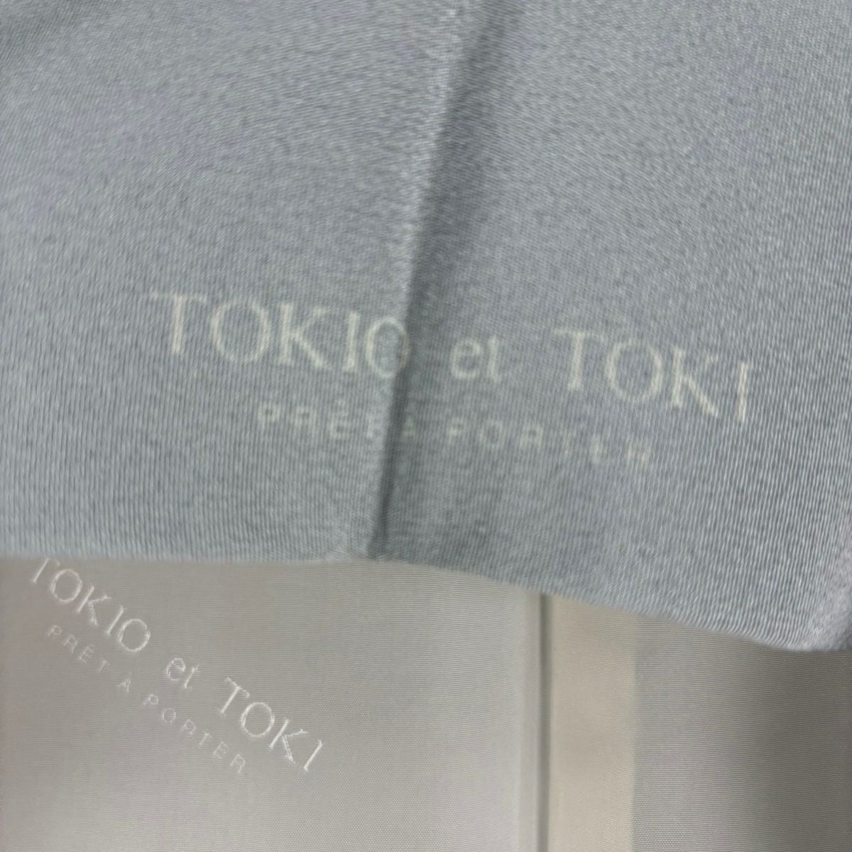 留袖禮服禮服 身長163cm 袖長62cm S 雙層 TOKIO et TOKI 落款あり 鴛鴦 枝梅花 金銀彩 漸變 青灰 純蠶絲 逸品級