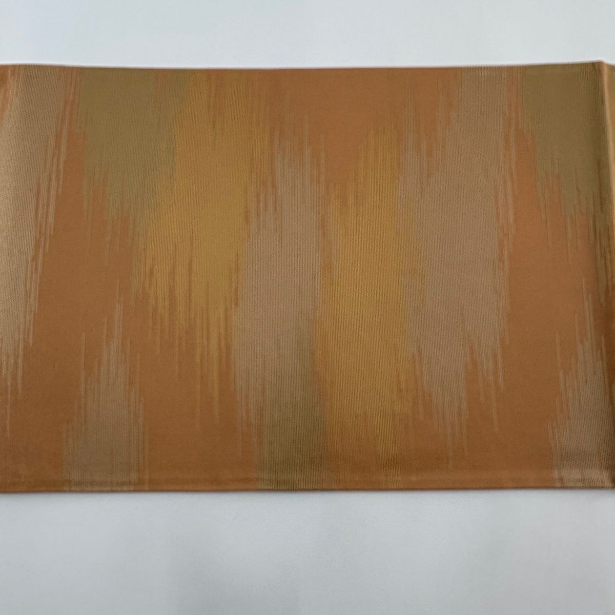 【美品】 袋帶 名古屋帶 優品級 霞 金金箔 橙色 化纖