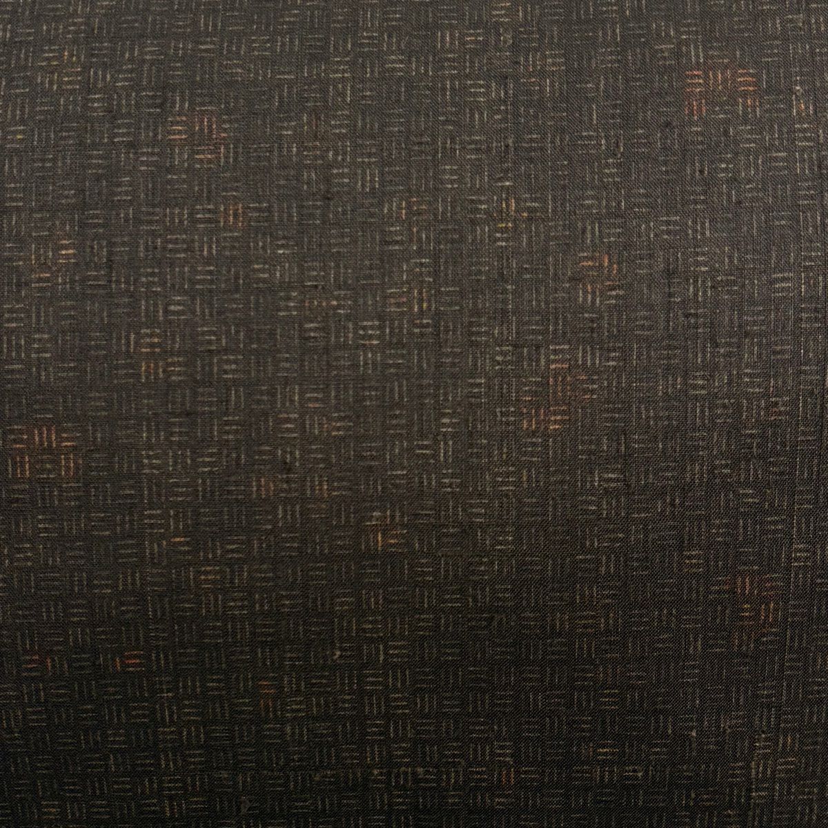 【美品】 袋帶 秀品級 幾何學 墨色 全通 純蠶絲