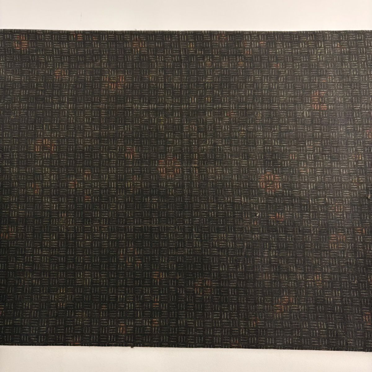【美品】 袋帶 秀品級 幾何學 墨色 全通 純蠶絲