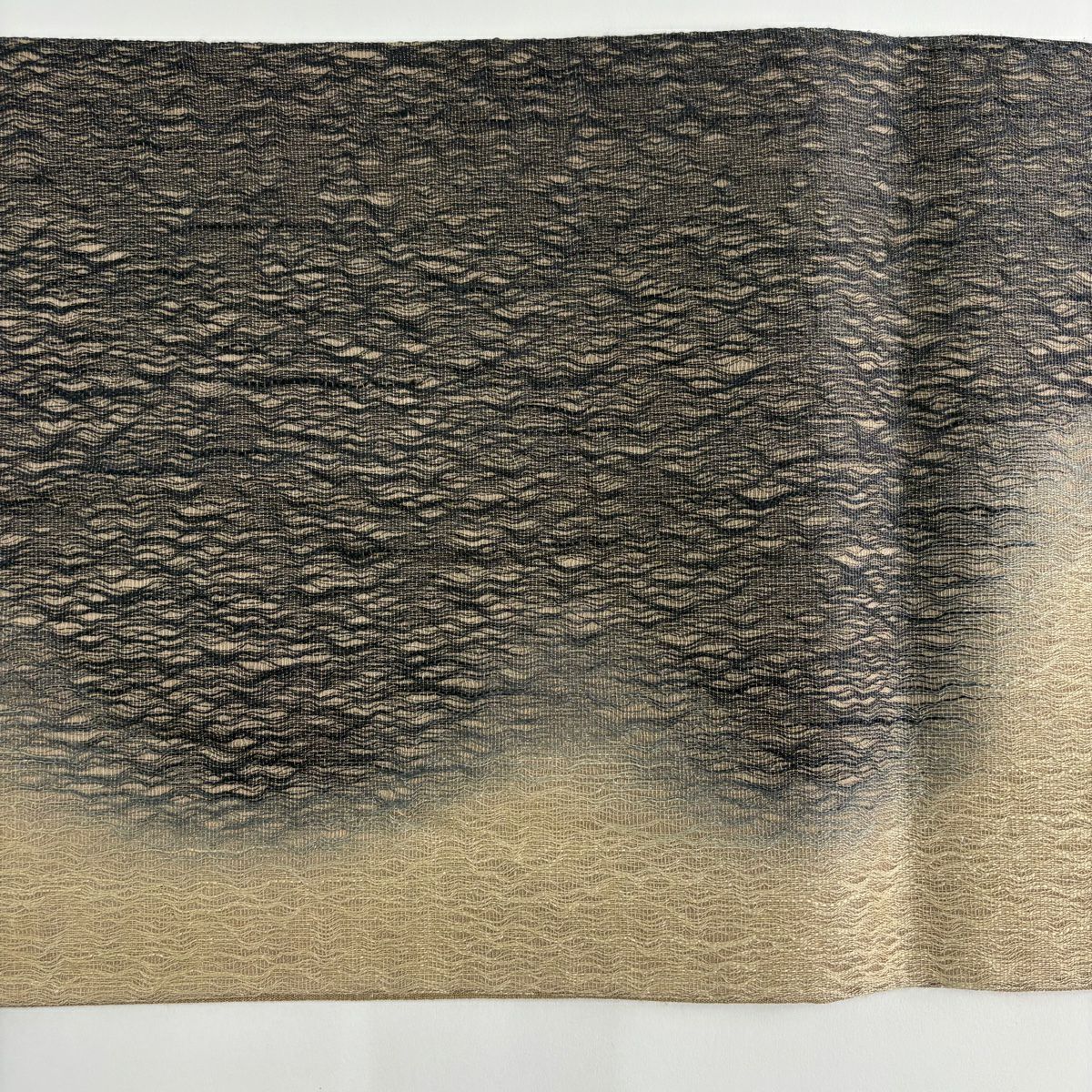 【美品】 袋帶 秀品級 霞 薄茶 全通 純蠶絲