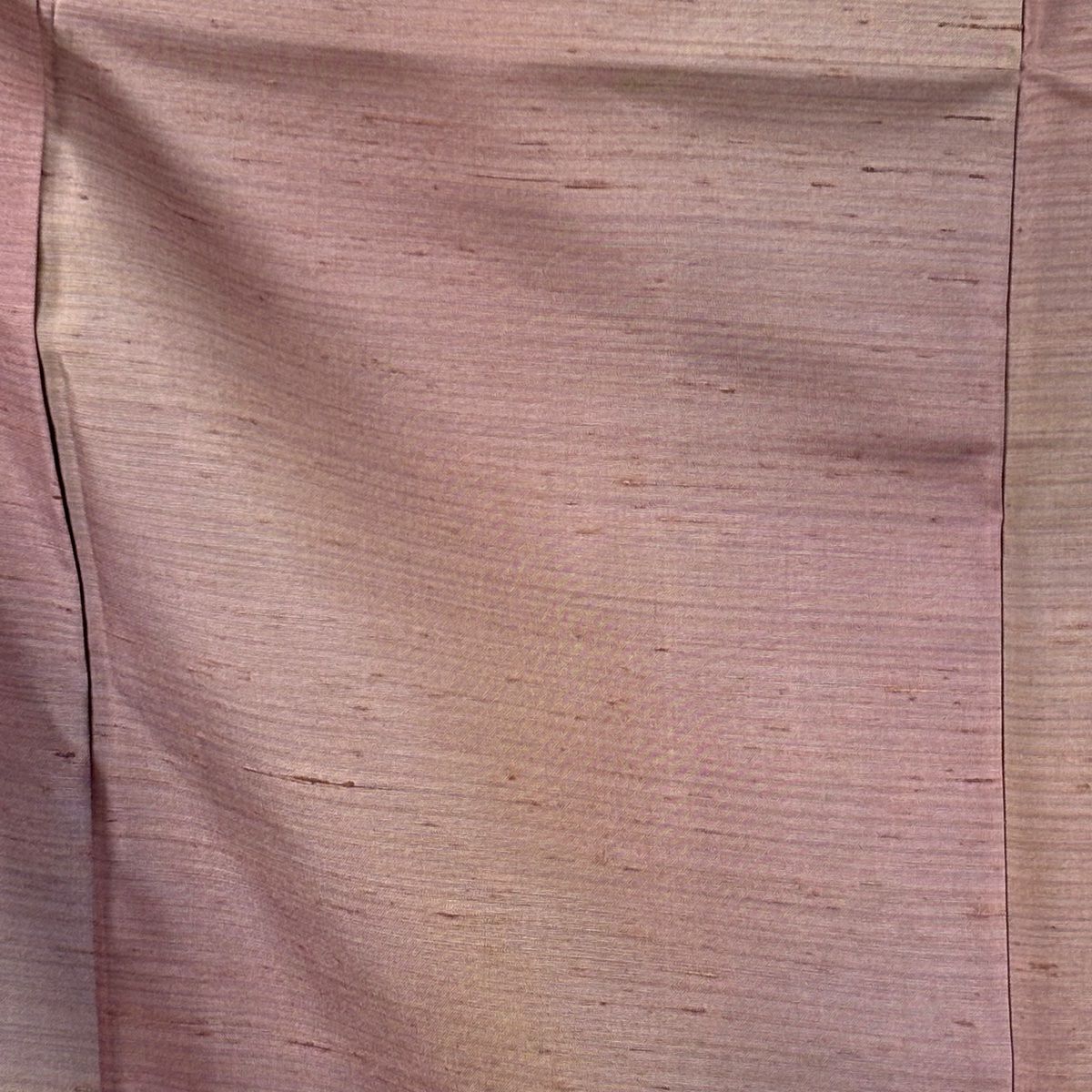 【美品】 小紋 身長154cm 袖長63cm S 雙層 牛首紬織織地 證書あり 縞 ぼかし 小豆 純蠶絲 逸品級