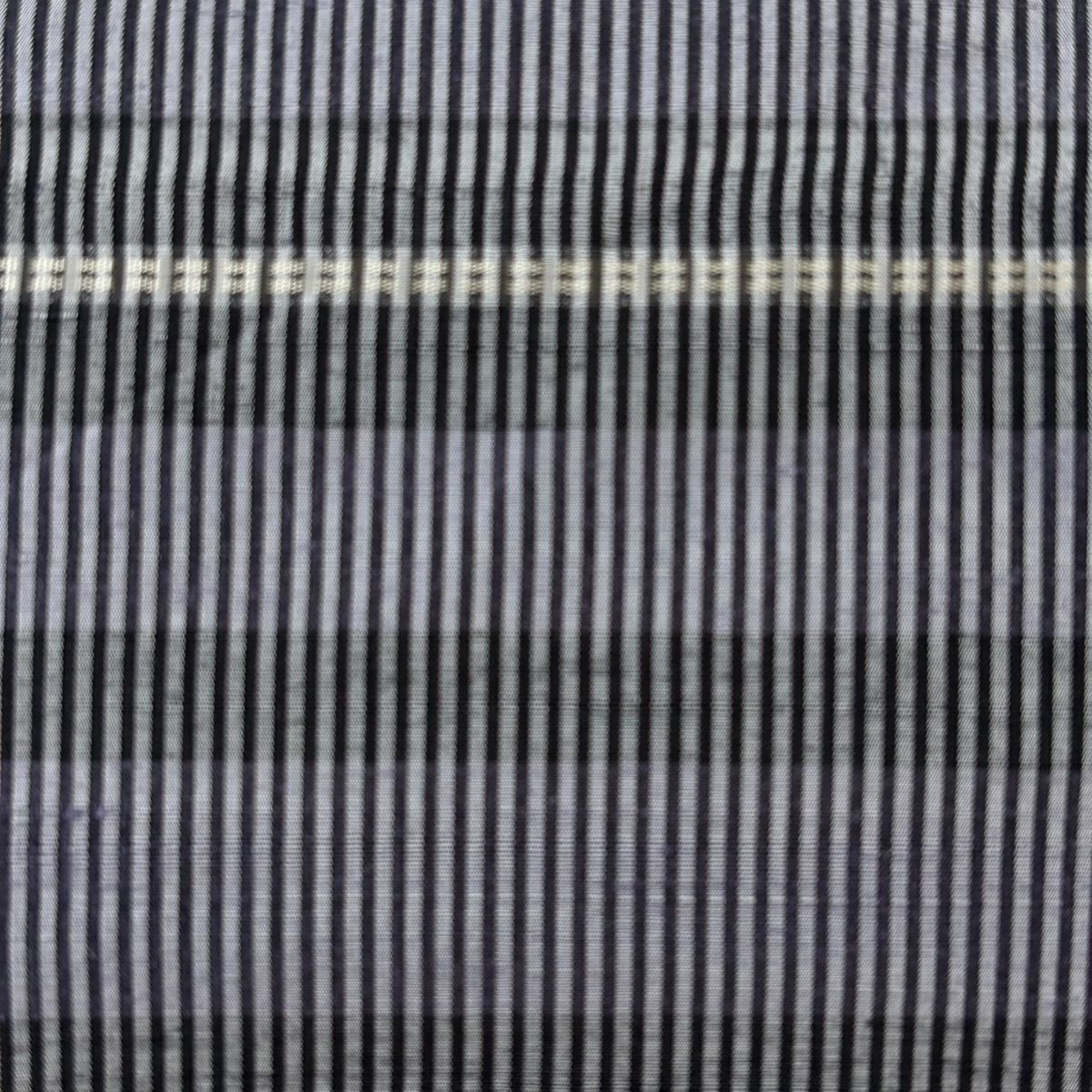 【美品】 袋帶 秀品級 條紋 紫 全通 純蠶絲