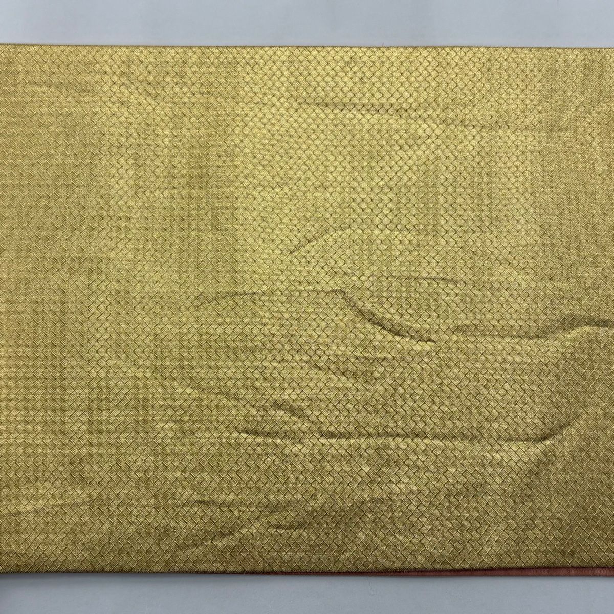 袋帶 秀品級 梅花 斜紋 金金箔 唐織 金色 六通 純蠶絲