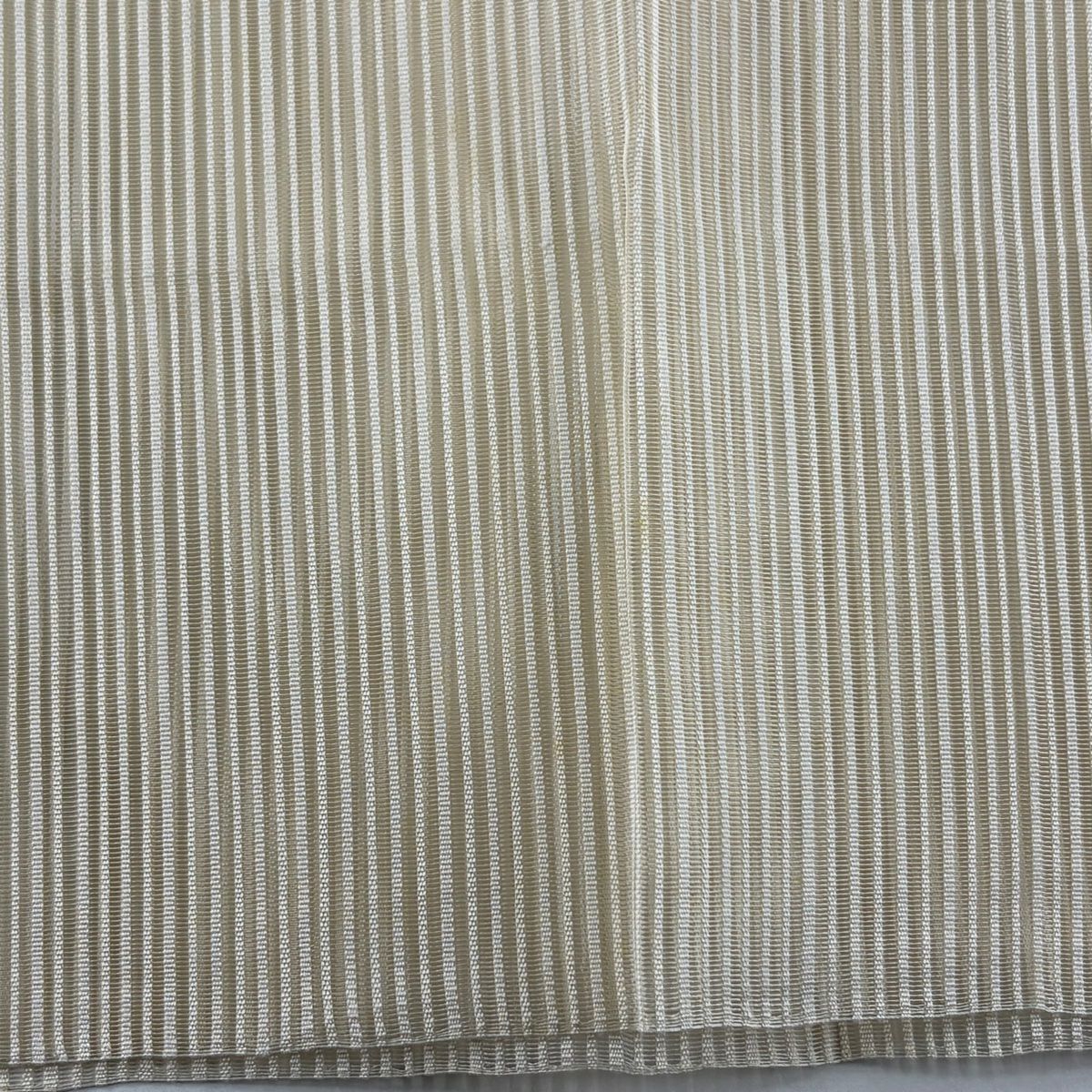 名古屋帶 優品級 夏帶 絽 八寸名古屋帶 松樹葉仕立 紅椿 金銀彩 米色 純蠶絲