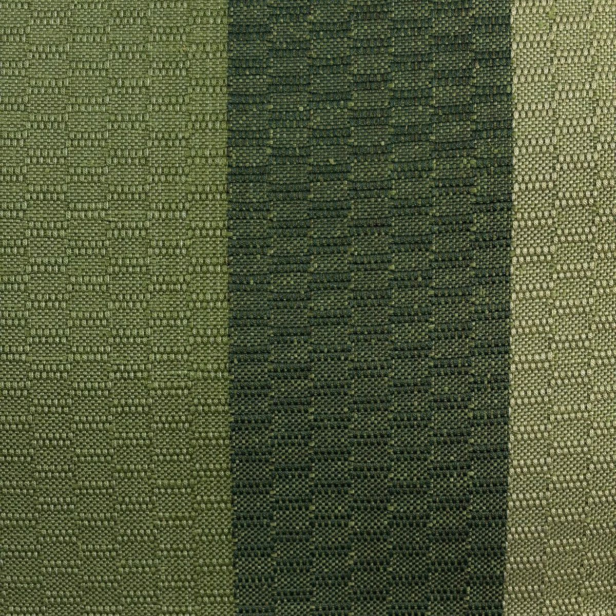 【美品】 名古屋帶 秀品級 八寸名古屋帶 縞 利根紬織地 よもぎ色 純蠶絲