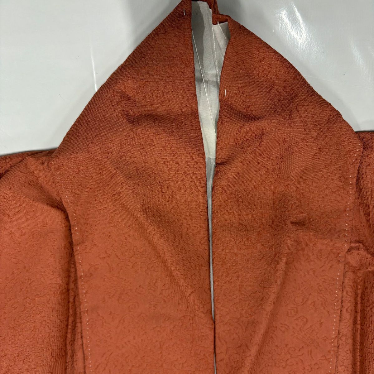 付下 身長161.5cm 袖長66.5cm M 雙層 櫻花 疋田 金銀彩 漸層 紅茶 純蠶絲 優品級