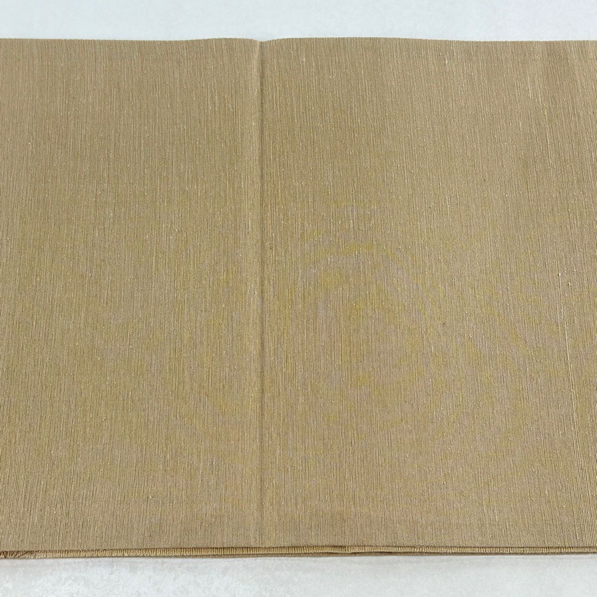 【美品】 袋帶 名品級 夏帶 秋草 麻葉 刺繡 金彩裝飾 米色 お太鼓圖案 純蠶絲