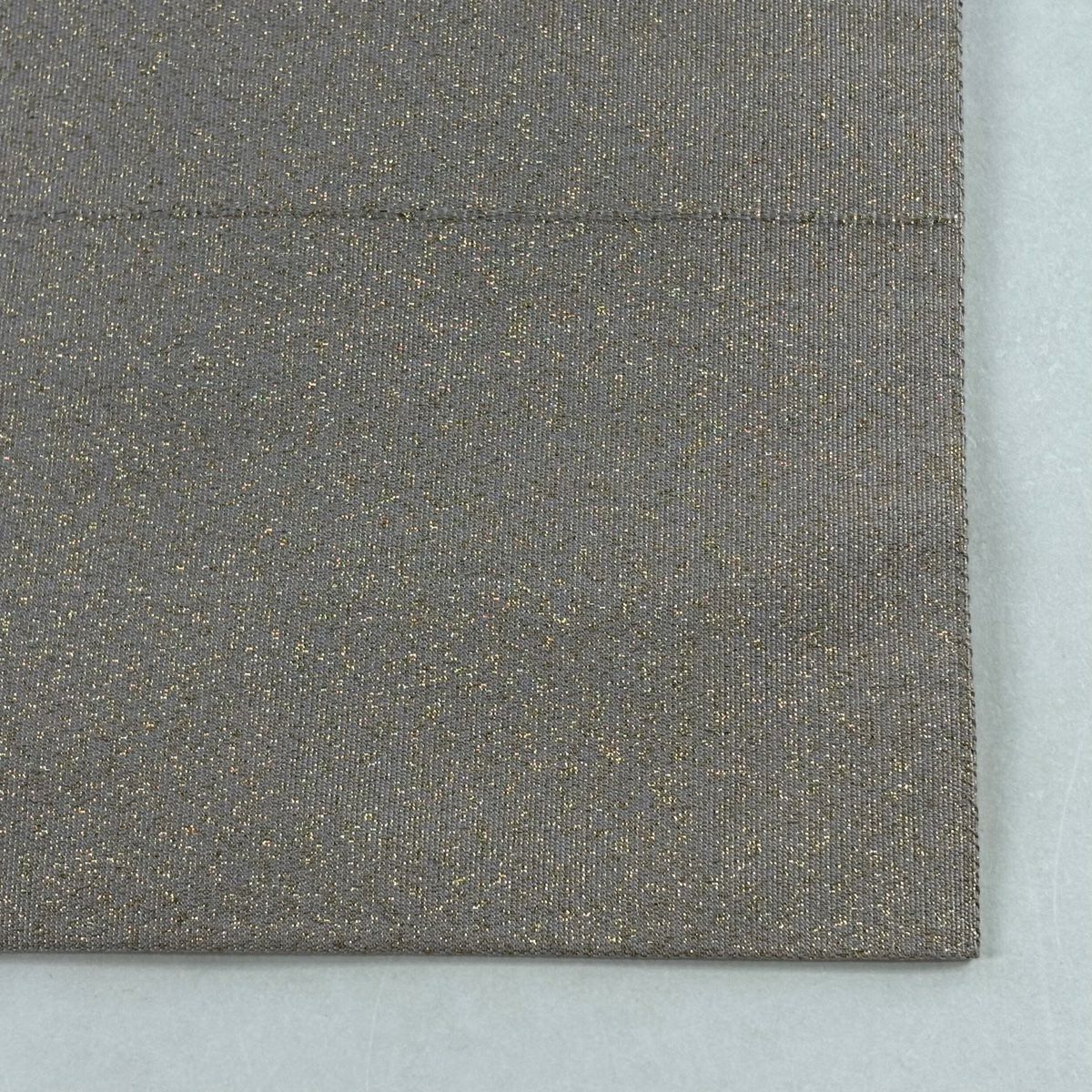 【美品】名古屋帶 逸品級 八寸名古屋帶 松樹葉仕立 草花紋紋 鳥 金銀彩 薄小豆 純蠶絲