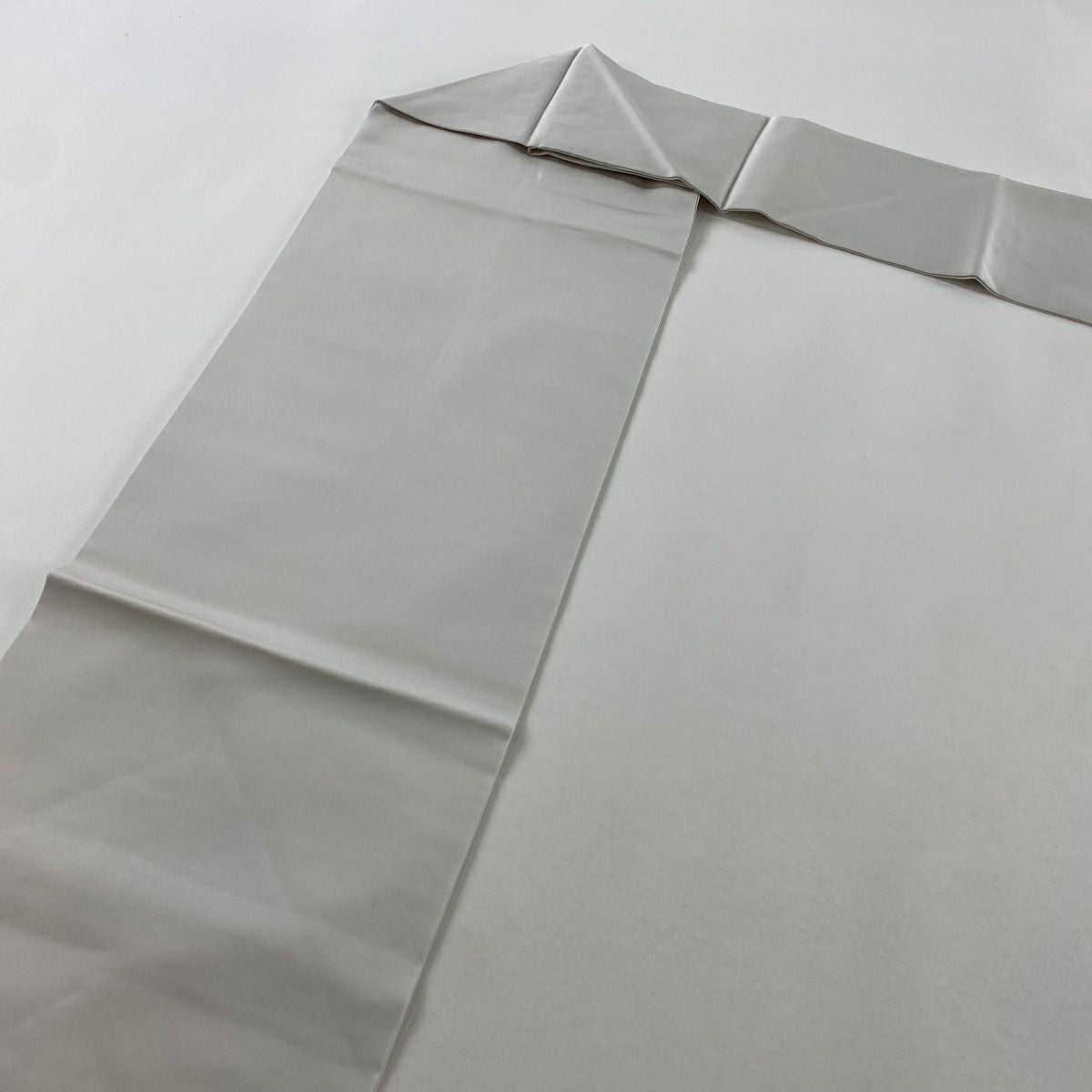 【美品】 名古屋帶 秀品級 吹寄 破裂色紙 金銀彩 灰白 純蠶絲