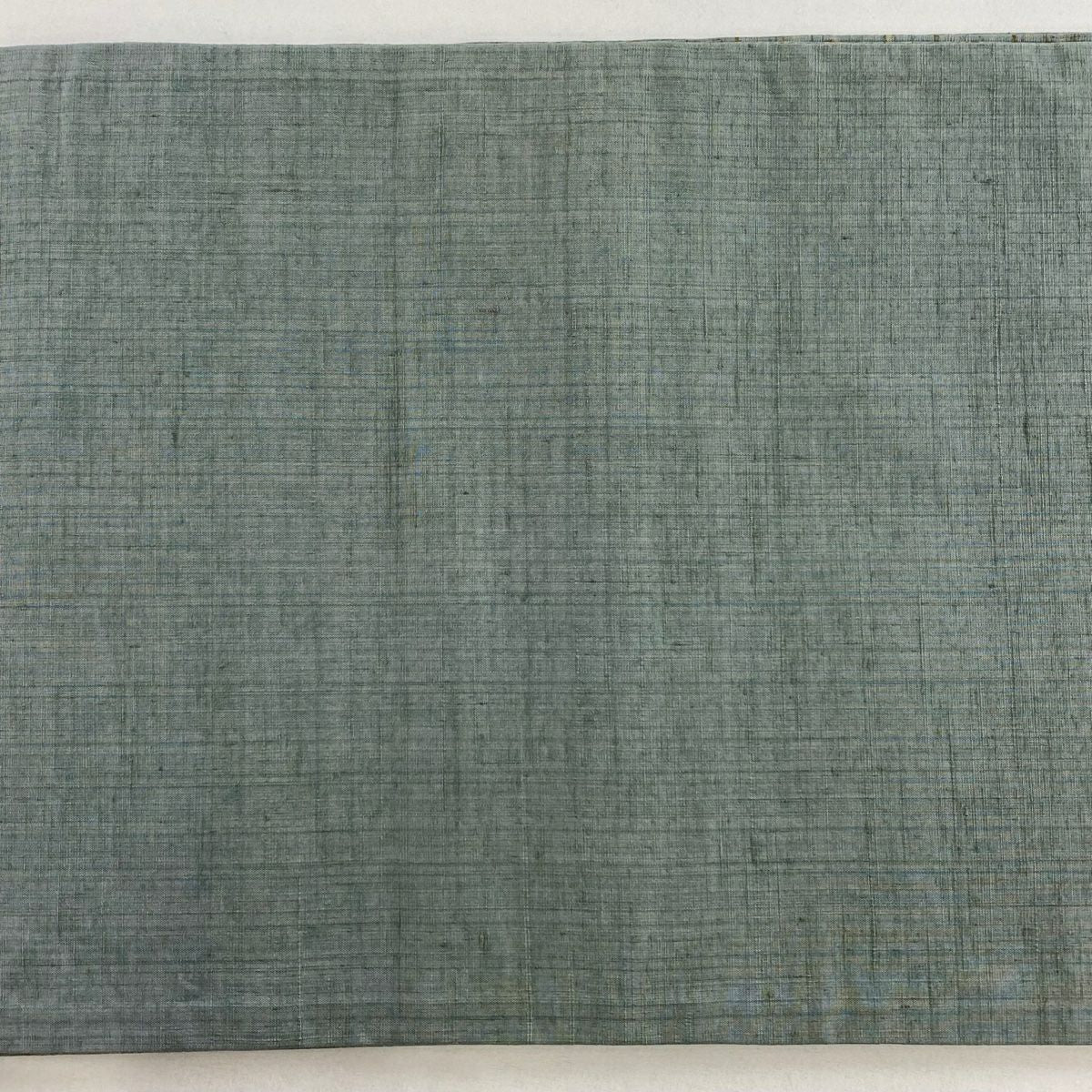 【美品】 袋帶 秀品級 紬織織 草花紋 圓文 刺繡 漸層 深灰藍 純蠶絲
