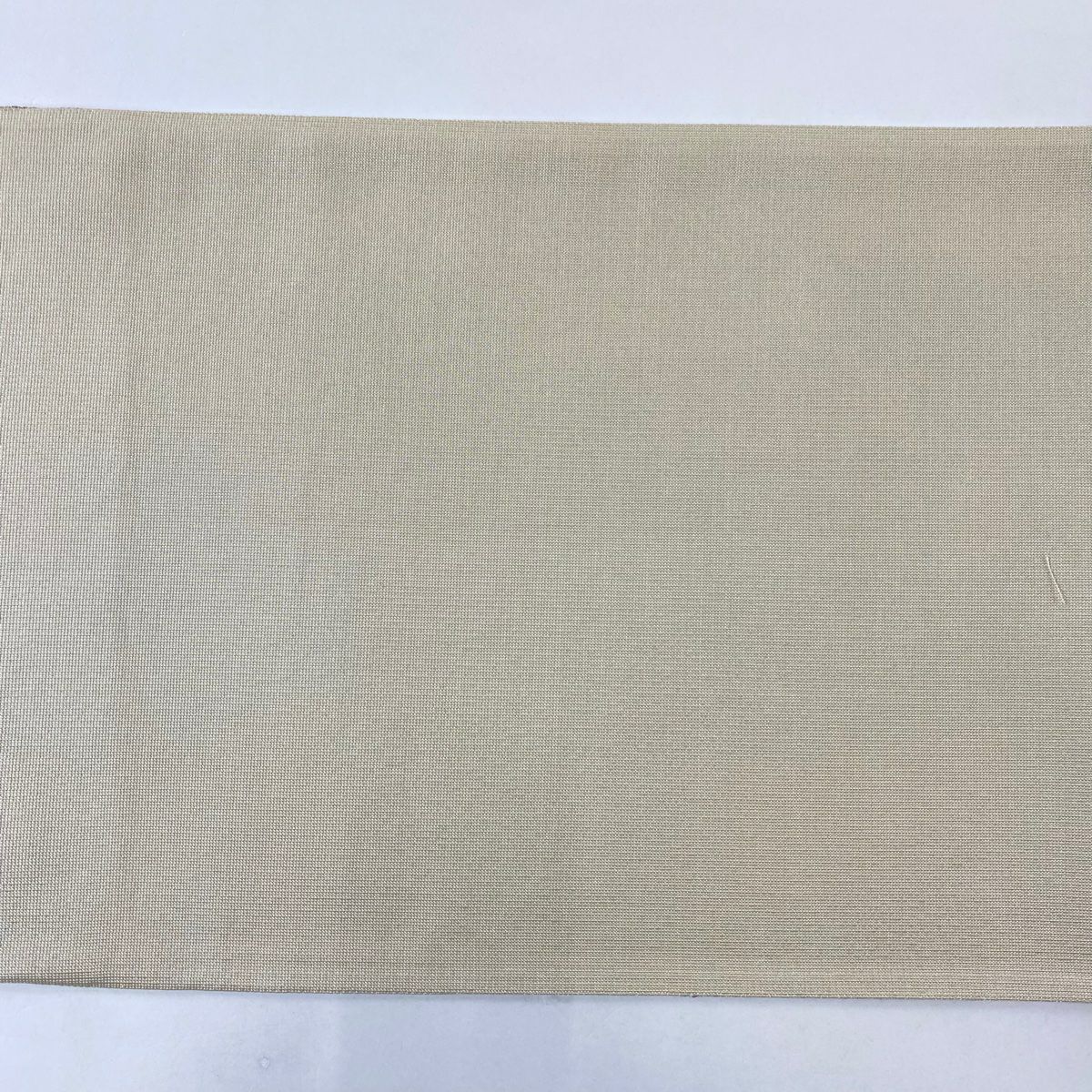 【美品】 袋帶 秀品級 幾何圖案 金絲 米色 全通 純蠶絲
