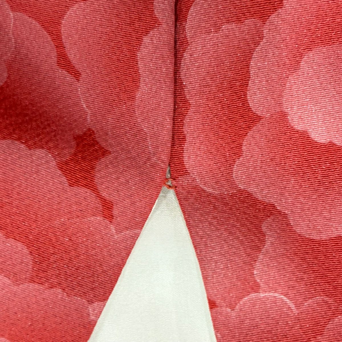 【美品】振袖禮服 身長166.5cm 袖長65cm M 雙層 牡丹 霞 金絲 金銀彩 茜 純蠶絲 秀品級