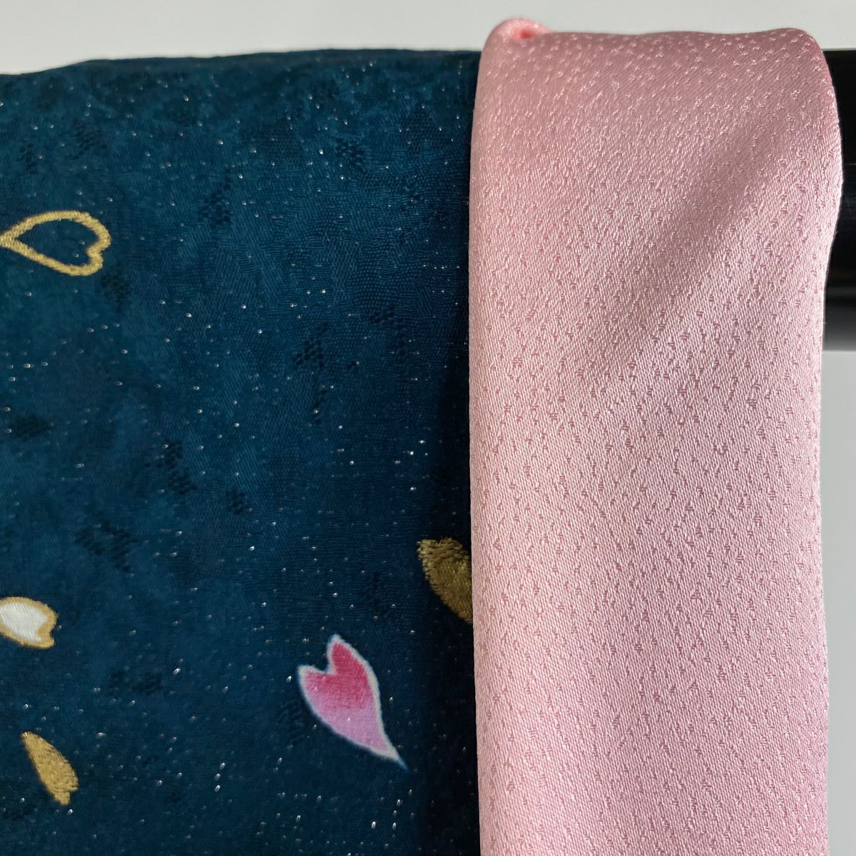 【美品】振袖禮服 身長174cm 袖長69cm L 雙層 牡丹 百合 金銀彩 深綠 純蠶絲 逸品級